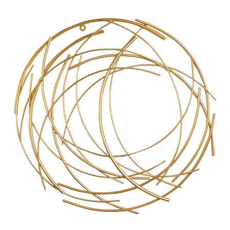 H2H Gold Abstract Round Wall Art H22546461